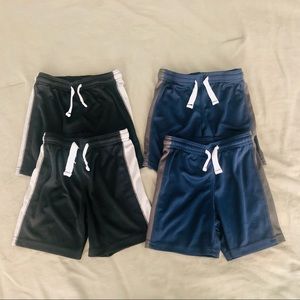 Set of 4 toddler boy athletic shorts